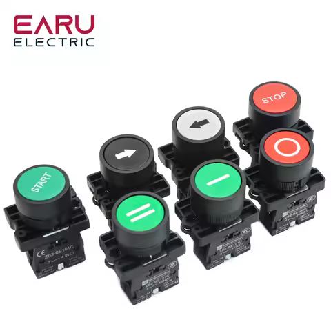 22mm Start Stop Button With The Arrow Symbol XB2 Flat Touch Switch Button Momentary Button Switch Pl