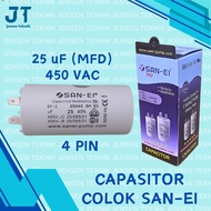 Capacitor 25uF Plug-in Capacitor Original 450 VAC SAN-EI/