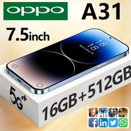 【รับประกัน 1 ปี】โทรศัพท์มือถือ OPP0 A31 โทรศัพท์มือถือของแท้ 12GB ROM 512GB5G 7.5 นิ้วของแท้สนับสนุน