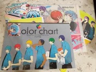 【漫畫】黑子的籃球同人全員 color chart 1 犬型inumog胸章 資料夾 明信片 扇子