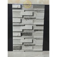 Keramik Dinding Kasar Doff Motif Batu Alam Timbul 25X40 Uno 25022 Grey