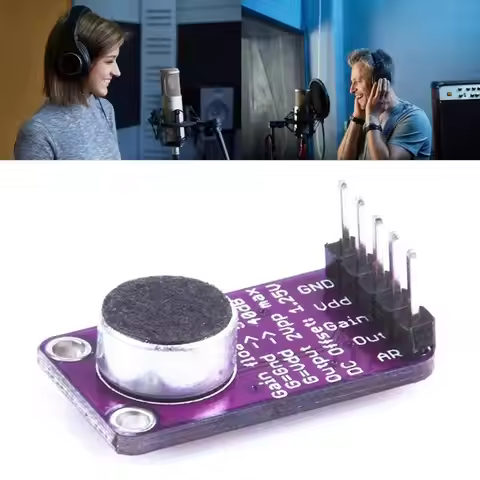 Low Noise MAX9814 Microphone Preamp Module 40dB 50dB 60dB Adjustable For Development Boards ESP826