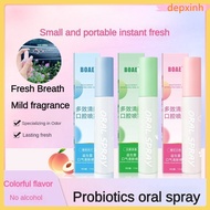 in stock 4pcs/set Boae Probiotic Oral Spray Oral Freshening Spray Long-lasting Freshening Bad Breath Kissing Artifact Gentle Menthol Mint White Peach cod