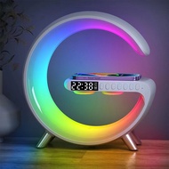 ลำโพง bluetooth ไฟ rgb  ไฟปลุก ไฟตกแต่ง RGB นาฬิกาปลุกอัจฉริยะ ไฟบรรยากาศที่มีสีสัน โคมไฟตั้งโต๊ะตั้