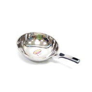 32cm Single Handed Stainless Steel Fry Wok / Wok Bulat