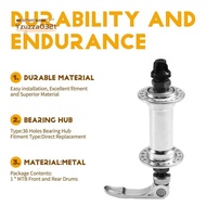 Front andRear Drums 36 Holes Bearing Hub Bicycle Front andRear Drums Bicycle Bearing Hub Bike Hub Ac