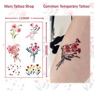 【Mars Tattoo】Common Tattoo, Colored Tattoo, Long Lasting,Temporary Tattoo Sticker, Fake Tattoo, Rose