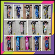 Child Scooter Bonus Dekker Protective + Helmet / Scooter Otoped 4 Wheels Led