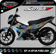 Striping Satria fu facelift - Stiker Striping Satria R150 2013 2014 2015 Variasi Hologram JP 001