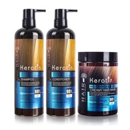 Keratin Smooth Shampoo,Conditioner/Hair Mask, Keratin, Argan Oil Smooth Treatment Professional therapy