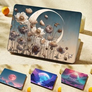 Moonlight With Lotus print case compatible for MacBook case 2025 M5 M4 A3240 A3241 2024 M4 M3 Air Pr