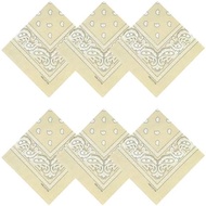 APIGANIZ 100% Cotton Bandanas, 21 x 21 inches, Set of 6