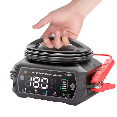 36V 48V Car Battery Charger for Golf Cart 13A/18A for Lithium LiFePO4 Lead-acid Batteries 9-Stage Au