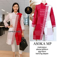 MERAH BUSUI FRIENDLY RED AND WHITE BLOUSE | ASOKA RED AND WHITE BATIK BLOUSE