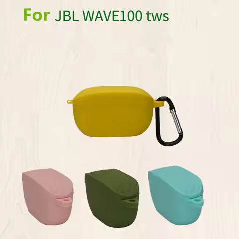 For JBL Wave 100TWS Case Solid Color Earphone Cover Fundas for JBL 100W Shell Soft Shockproof Silico
