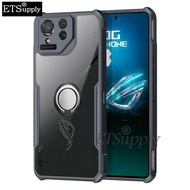 เคสสำหรับอัสซุสโทรศัพท์ Rog Phone 9 Pro แบบแข็งใสโปร่งใสกันกระแทกเกราะมีห่วงยึดด้านหลังปลอกสำหรับ As