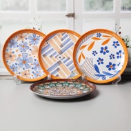 8 Inch Aesthetic Melamine Plate - Aesthetic Plate - Cafe Plate - Serving Plate - Beautiful Plate - P