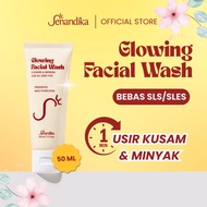 Senandika Glowing Facial Wash 50ml Glycerine Gentle Cleanser brightening BPOM skincare Facial soap