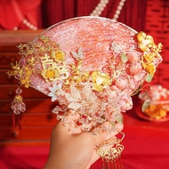 Heavy Industry Group Fan Chinese Wedding Dressing Robe Red Wedding Fan Wedding Gift Bride Wedding Ha