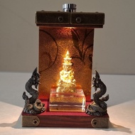 Premium Solid Wood Display Stand Altar For Thai Amulet Mini Buddha Deity Bucha With LED Light / 神台佛座