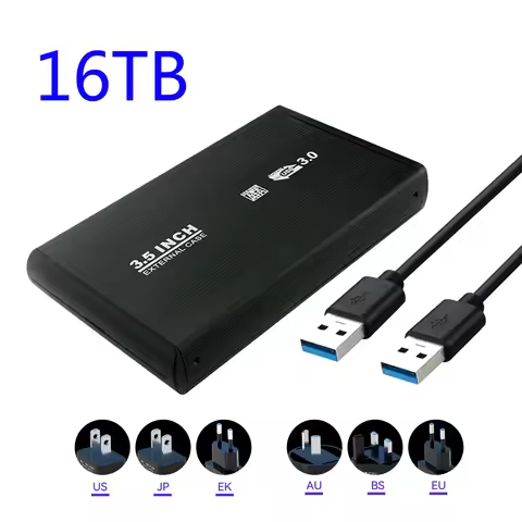 New 16TB My Passport External Hard Drive USB 3.0 Portable 3.5" Encrypted Mobile High-Speed Storage D