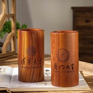 Wooden Solid Wood Pen Holder Rosewood Pen Barrel Storage Desktop High-End diy Gift Round Wholesale O