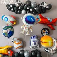 FAT02 Outer space planet foil balloon astronaut rocket UFO star moon (Various Shape Foil Balloon) pa