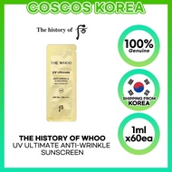 The History Of Whoo UV Ultimate Anti-wrinkle Sunscreen SPF50+/ PA++++ 1ml/Moisture (hydration)/Smoot