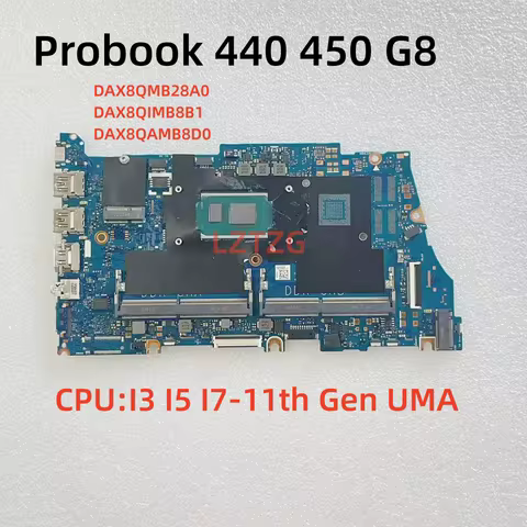 DAX8QAMB8D0 DAX8QMB28A0 For HP ProBook 440 450 G8 Laptop Motherboard CPU I3-1115G4 I5-1135G7 I7-1165