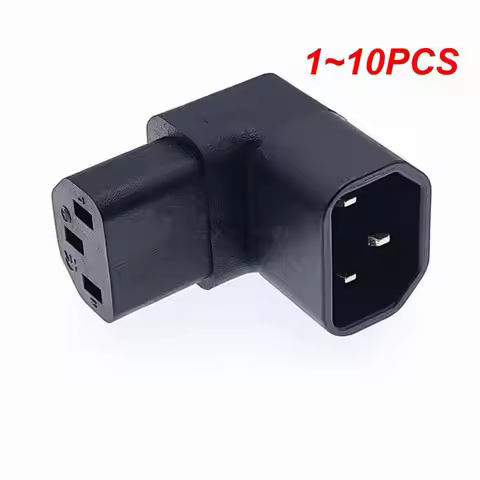 RYRA 3 Pin IEC Connector Down UP 90 Angle IEC 320 C14 Male To C13 Female Power Adapter For LCD Wall-