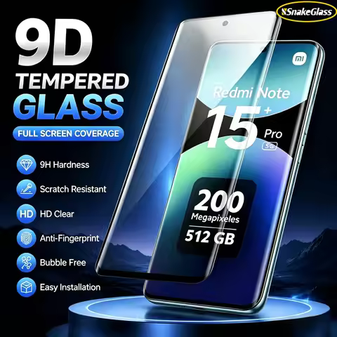 9D Tempered Glass For Redmi Note 15 14 Pro 5G 4G Protective Glass For Redmi Note15 14 13 Pro+ Pro Pl