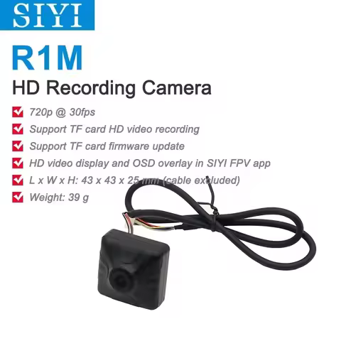 SIYI R1M Recording FPV Camera 1080 30fps Ethernet Port IP Camera Compatible with HM30 MK15 MK15E Air