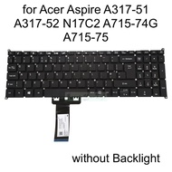 UK GB Spanish Keyboard for Acer Aspire A317-51 A317-52 N17C2 A317-33 N19C5 A715-74G A715-75 A715-75G