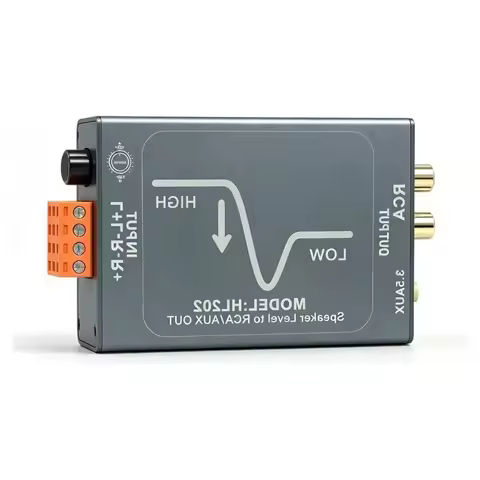 【HOT A69Z!】Speaker Level To RCA 3.5Mm AUX Converter Isolation Passive Attenuator 20Hz-20Khz