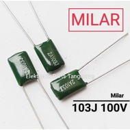 CAPACITOR MILAR 103J 100V 10nf 0.01uf 103 J 100V CAPACITOR MYLAR CBB 103J 100V CAPACITOR MILAR 103J 