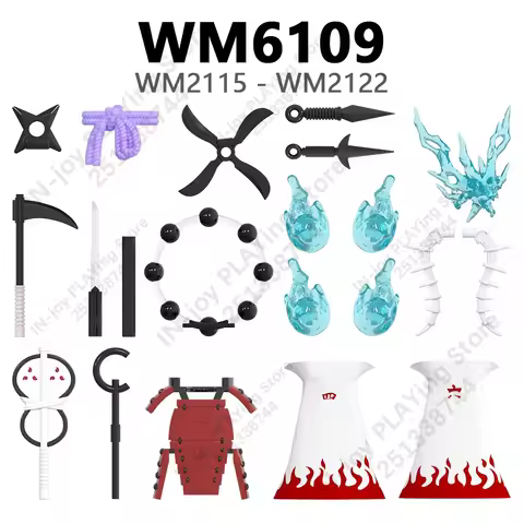 WM6109 Compatible Action Figures WM2115 WM2116 WM2117 WM2118 WM2119 WM2120 WM2121 WM2122 Parts Brick