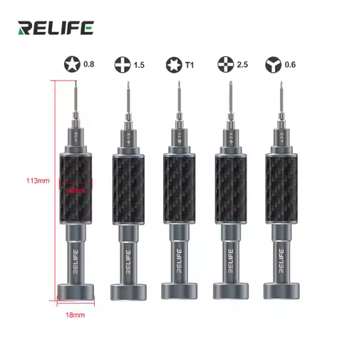 RELIFE RL-729 Carbon Fiber Screwdriver Steel Cannon King For LCD Screen Dismantling Screwdriver Set 