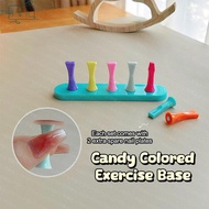 【B&A  Dec】 1 Set Candy-Colored Plastic Magnetic Nail Holder Practice Display Stand Nail Polish Showi