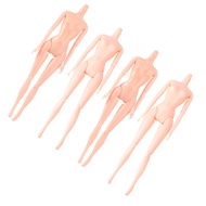 EXCEART 4Pcs Plastic Flexible Rotation 12 Moveable Joints Doll Toy Rotatable Nude Doll Body Toy Fema