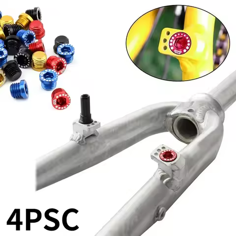 Bike Brake 4pcs Dust Proof Screws Blots Plugs M10x1.25 Bike V Brake Column Screw Nut Cap Aluminum Al