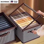 DR.STORAGE  Foldable Clothes Storage Box with Steel Frame Clothes Organizer Kotak Baju Storage Kotak