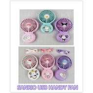 SANRIO KITTY MELODY TWIN STAR MINNA SUMIKKO GURASHI CRAYON SHICHAN PEKKLE KUROMI USB HANDY FAN