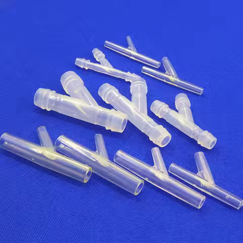 5~100Pcs 3.9~10mm Food Grade PMMA PP Oblique Y-Type Tee Connector Acrylic Pipe Fittings Oxygen Tube 