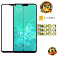 TEMPERED GLASS FULL GLUE REALME C1 / C2 / C3 Screen Protector Tempered Glass