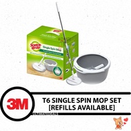 [Bundle] 3M Scotch Brite T6 Single Bucket Spin Mop Set - Valuable Options available!