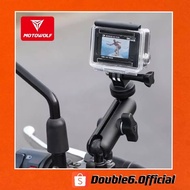 Motowolf Motorcycle 360 Rotation Action Camera Mount Holder for Insta360 Gopro Hero SJCam Motorcycle