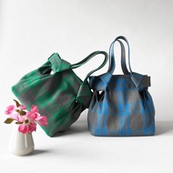 經典格紋方形托特包