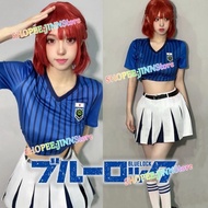 - JINN - Anri Teieri Cosplay Anime BLUE LOCK Cosplay Costume Anri Teieri Cheering Skirt Wig Suit Car