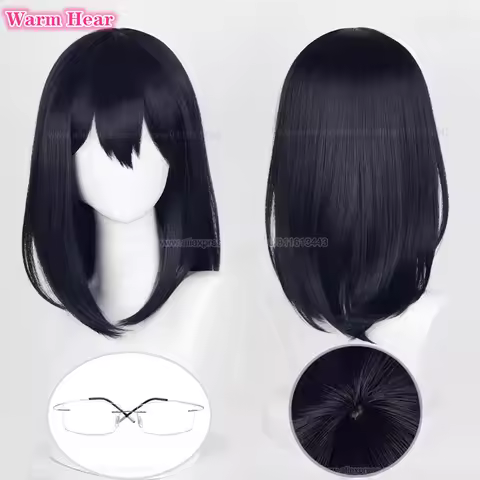 Shimizu Kiyoko Synthetic Wig Anime Long 46cm Blue Black Wig Cosplay Anime Wig Heat Resistant Hair Pa
