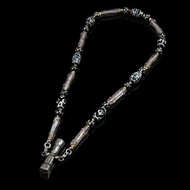 西藏天鐵天地印.戰國水晶竹節管珠.西亞古珠鍊(鍊長